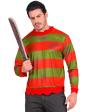 Camisa para adultos estilo Freddy Krueger para uma noite assustadora