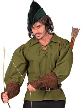 Camisa verde de personagem histórico para trajes medievais