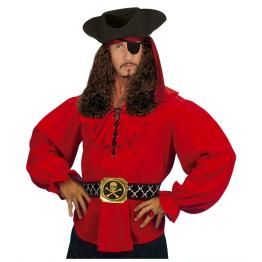 Camisa Pirata/Renascentista Vermelha Masculina.