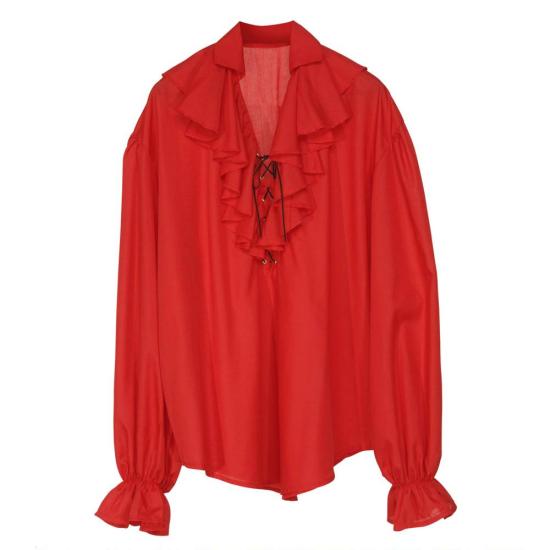 Camisa Pirata/Renascentista Vermelha Masculina.