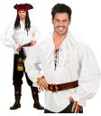 Camisa masculina branca estilo pirata/renascentista