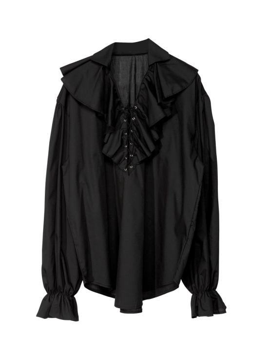 Camisa Feminina Preta Pirata/Renascentista