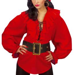 Camisa Feminina Vermelha Pirata/Renascença