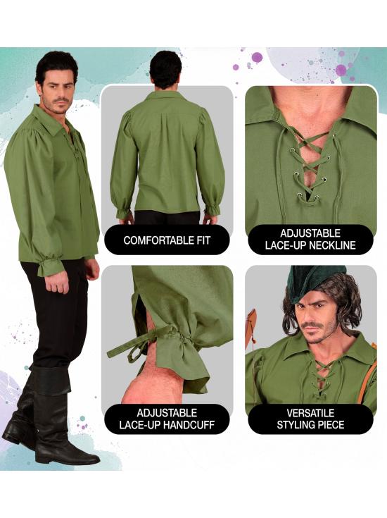Camisa verde de uma figura histórica.