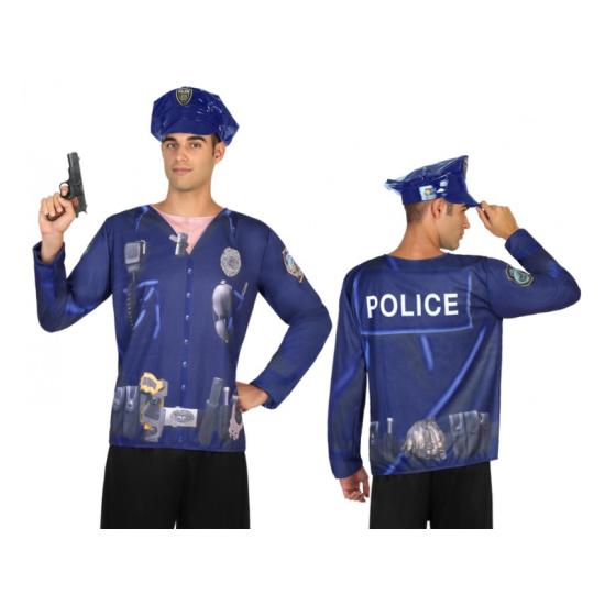 Camiseta fantasia de polícia para homem tamanho M Camiseta fantasia de polícia para homem tamanho M