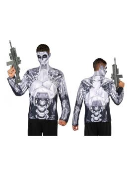 Camiseta fantasia de robô para homem tamanho M