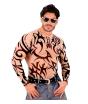 Camiseta com tatuagem tribal masculina - efeito realista