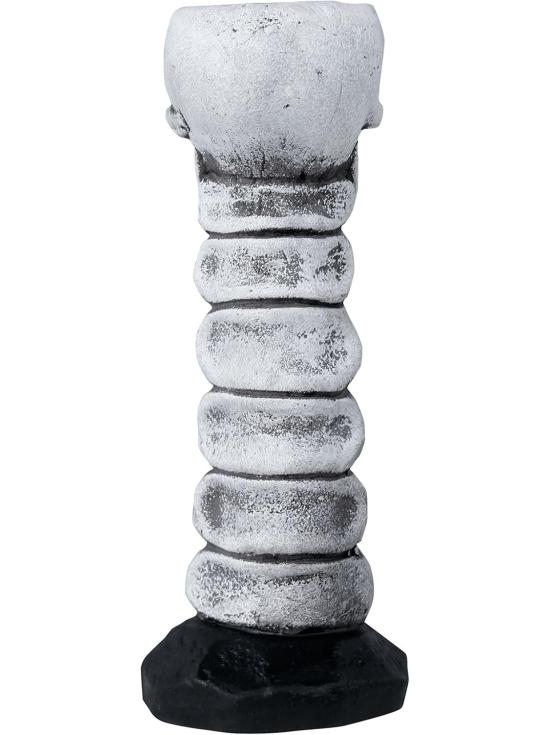 Castiçal em forma de caveira, 17 cm