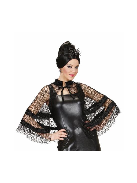Capa para fantasia de Halloween da viúva negra