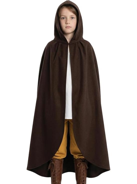 Capa medieval marrom para completar seu traje histórico.