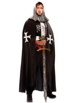 Capa Medieval Preta Adulto