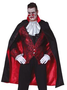 Capa Preta com Forro Vermelho de 115 cm.