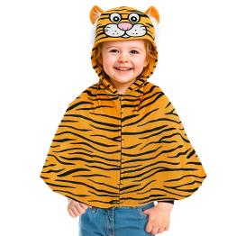 Poncho capa de tigre para bebê (tamanho 98, 1-2 anos)