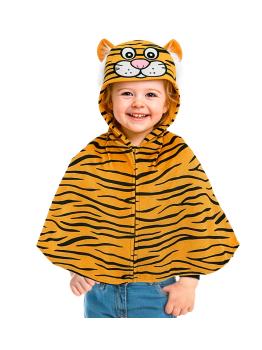 Poncho capa de tigre para bebê (tamanho 98, 1-2 anos)