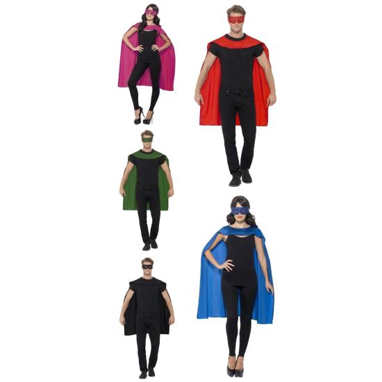 Capa de super-herói com máscara unissex Capa de super-herói com máscara unissex