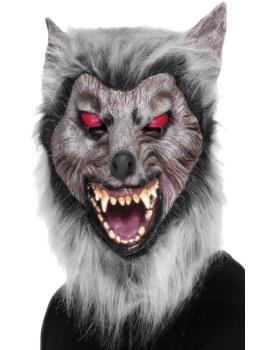Máscara de lobo saqueador, para a cabeça, látex