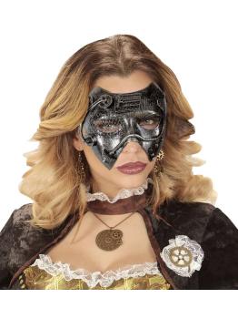 Máscara Steampunk Prateada