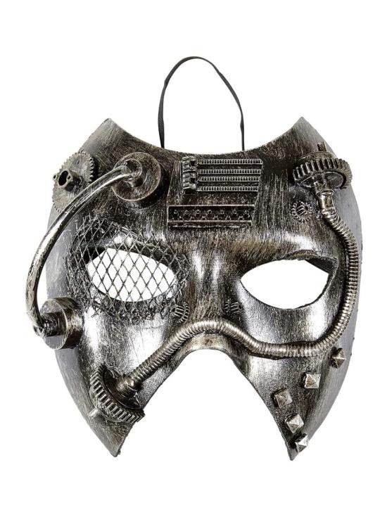 Máscara Steampunk Prateada