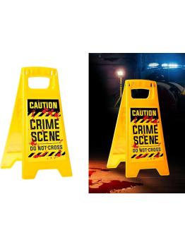 Cartaz de cena de crime (31 x 3,5 x 53 cm) - Decorações de Halloween e festas - Ideal para temas policiais e de cenas de crime - Acessórios para festas - Multicolorido