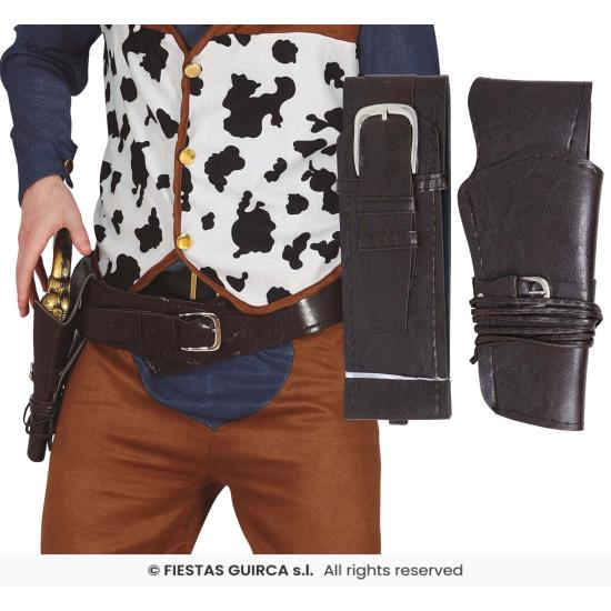 Coldre de couro preto para adulto.