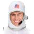 Capacete de astronauta de tecido luxuoso adulto