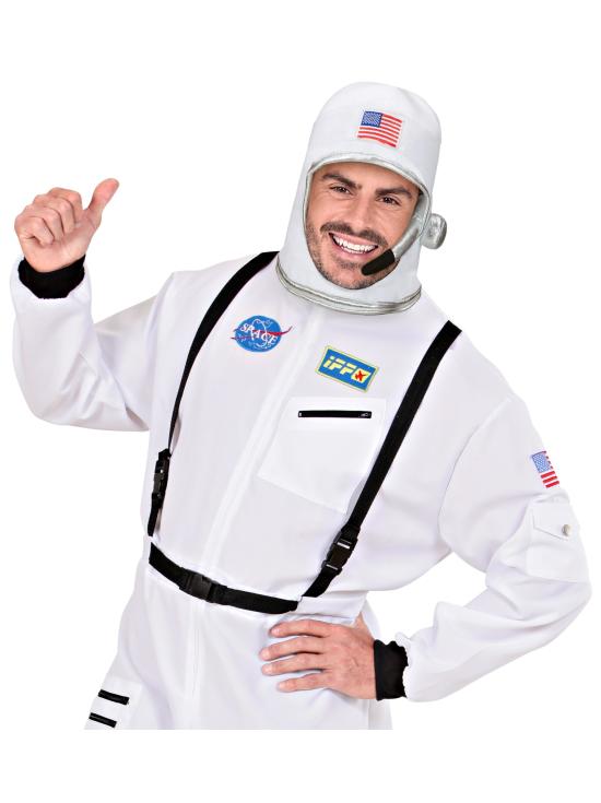 Capacete de astronauta de tecido luxuoso adulto