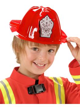 Capacete de bombeiro infantil em PVC