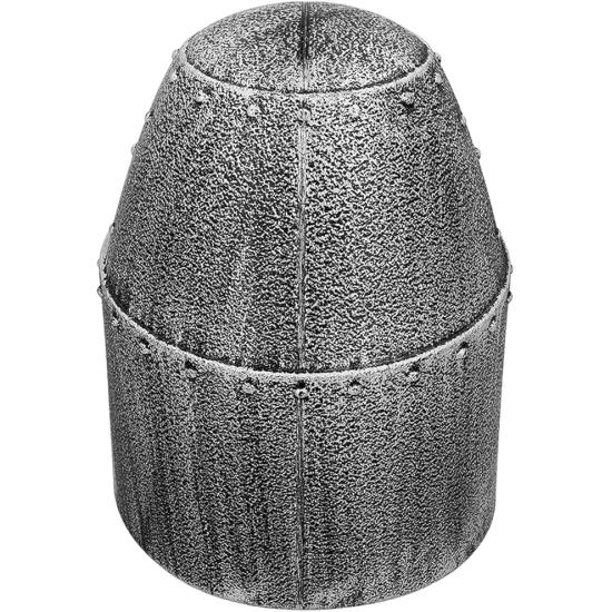 Capacete de cruzado medieval prateado para adulto