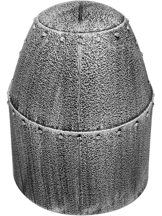 Capacete de cruzado medieval prateado para adulto