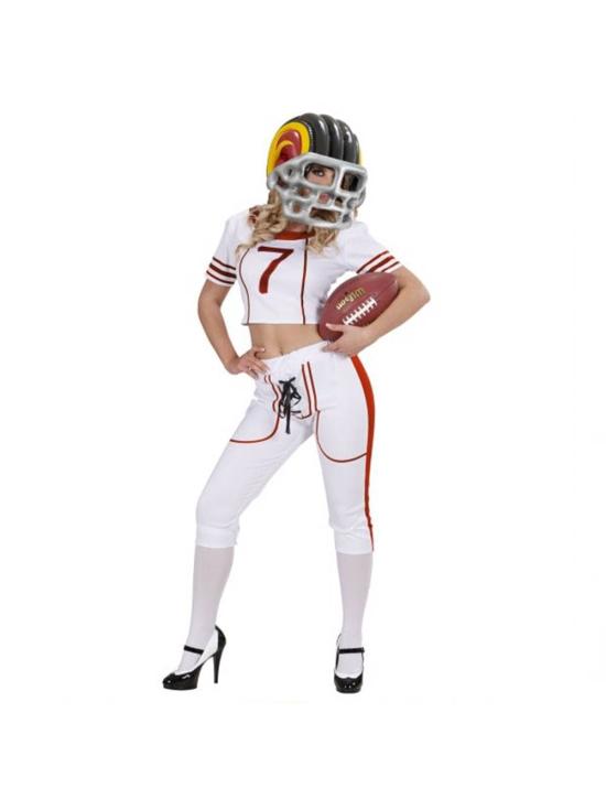 Capacete inflável de futebol americano.