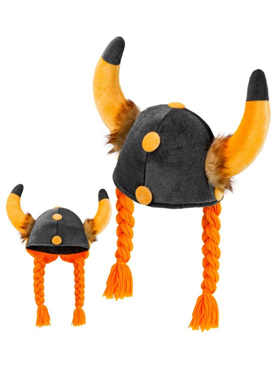 Capacete Galante com Tranças Estilo Obelix