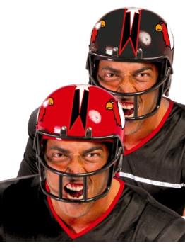 Capacete de rugby para fantasias 2 cores