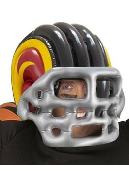 Capacete inflável de futebol americano.