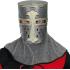 Capacete medieval para traje de cavaleiro