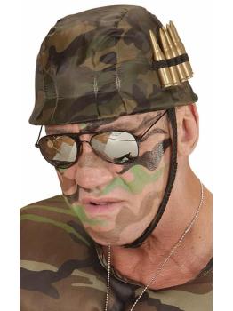 Capacete Militar com Balas para Adultos.