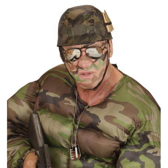 Capacete Militar com Balas para Adultos.