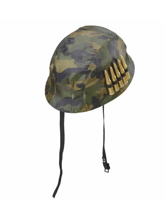 Capacete Militar com Balas para Adultos.