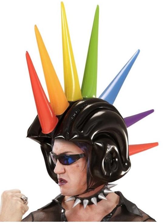 Capacete inflável multicolorido de 90 cm.