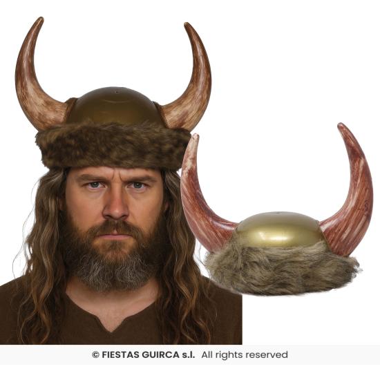 Capacete Viking com Couro – Chapéu Medieval com Chifres Capacete Viking com Couro – Chapéu Medieval com Chifres