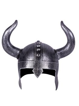 Capacete Viking adulto com efeito metálico