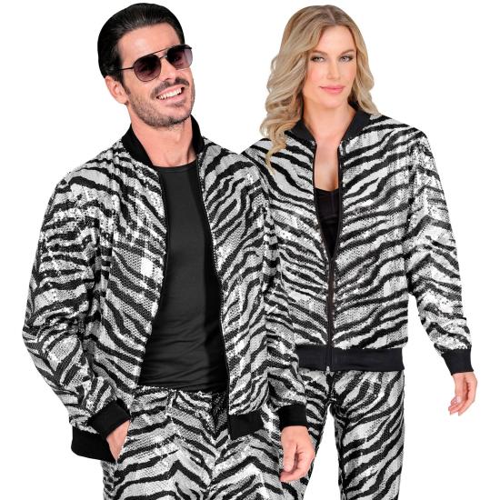 Jaqueta bomber de lantejoulas Tiger