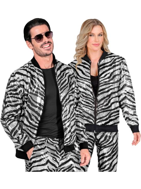 Jaqueta bomber de lantejoulas Tiger