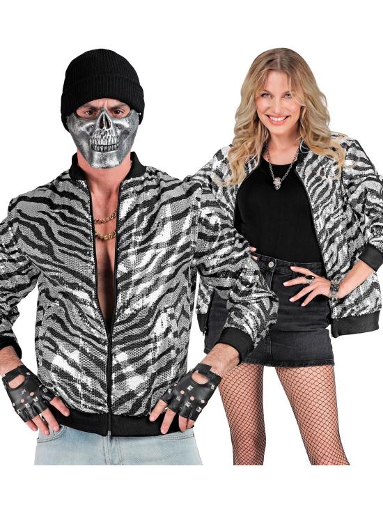 Jaqueta bomber de lantejoulas Tiger