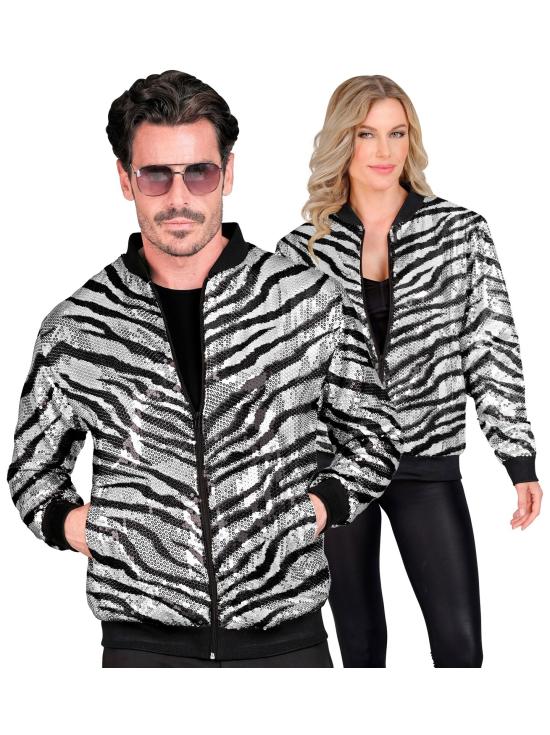 Jaqueta bomber de lantejoulas Tiger