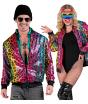 Jaqueta bomber de lantejoulas Leopard Arco iris