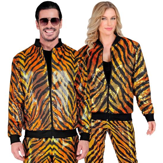 Jaqueta bomber de lantejoulas Tiger