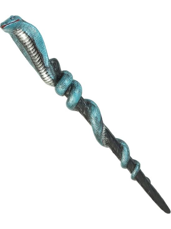 Cetro de Serpente 64 cm – Acessório Egípcio para Fantasias de Faraó e Cleópatra