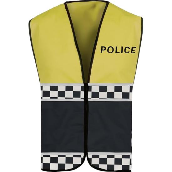 Colete policial amarelo para adultos