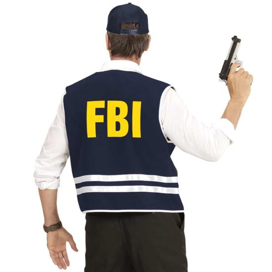 Colete e boné de inspetor do FBI