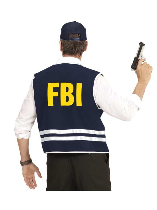 Colete e boné de inspetor do FBI